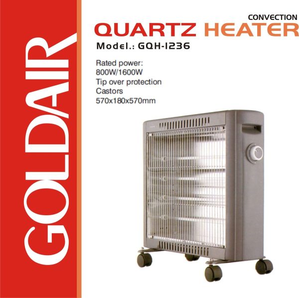 Goldair - Quartz Heater with Wheels - White