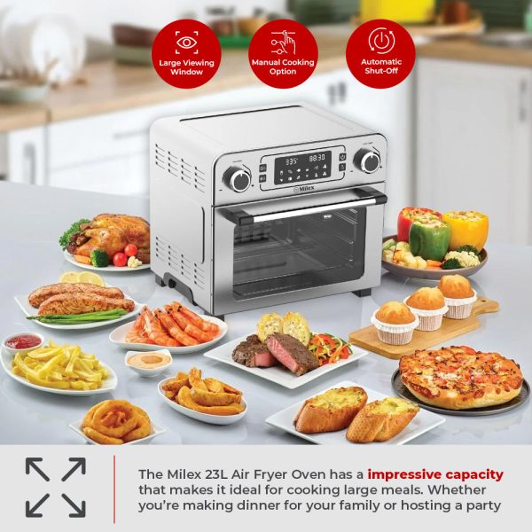 MILEX 23 LITRE air fryer oven with rotisserie - Image 2