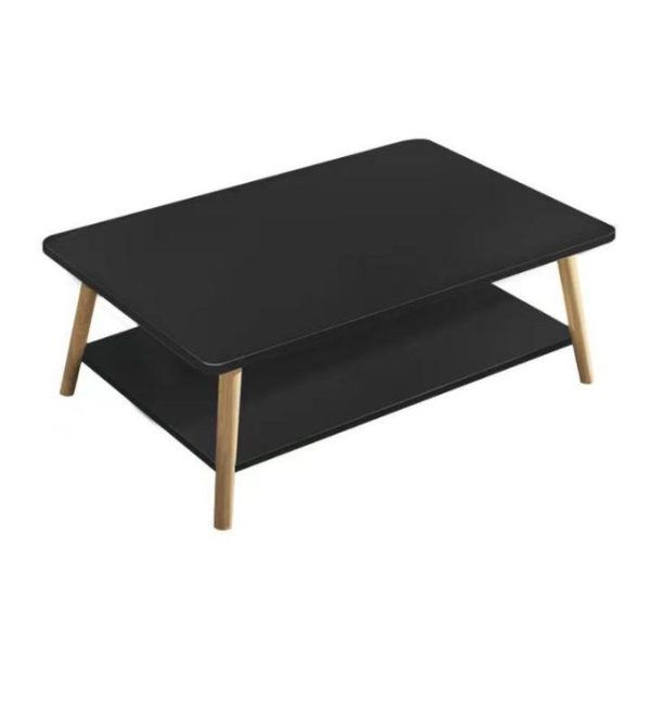 2 Tier Rectangular Wooden Coffee Modern Table