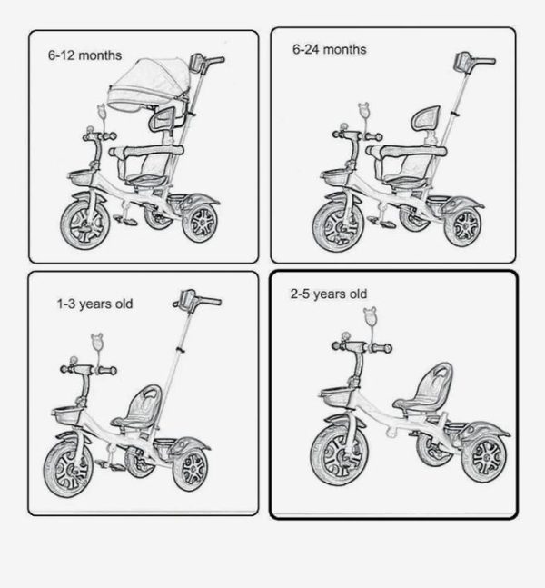 3 in 1 Baby Travel Stroller with Canopy - Image 3