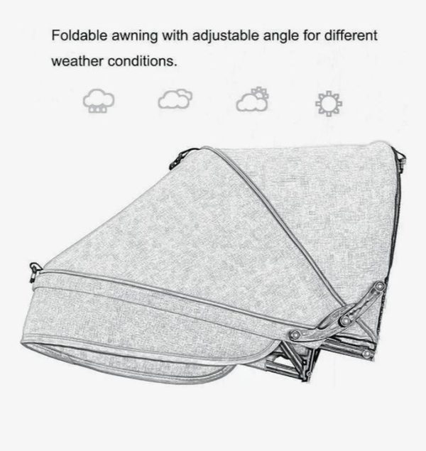 3 in 1 Baby Travel Stroller with Canopy - Image 7