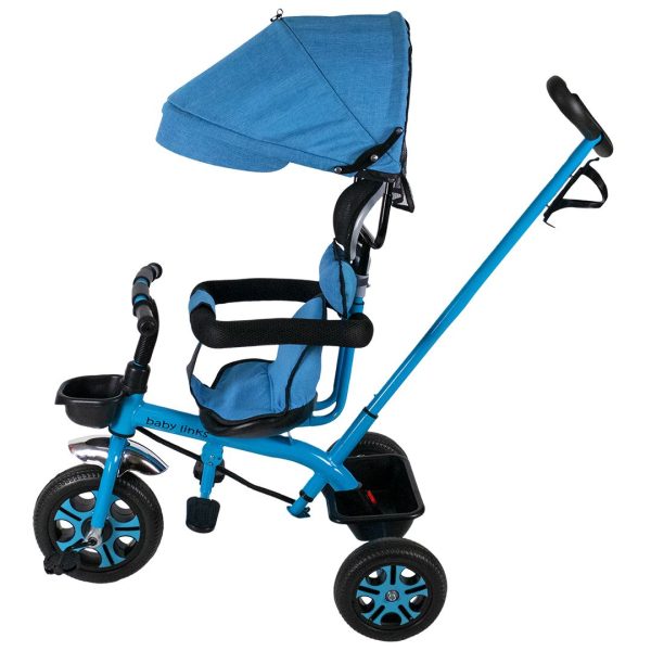 Baby Links Infant Tricycle Stroller with Sunshade, Push Bar, Safety Bar - Image 3
