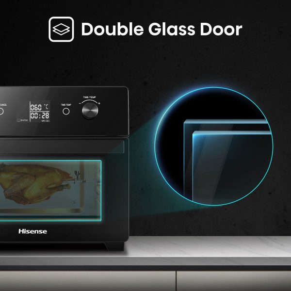 Hisense 20L Multifunction Airfryer Toaster Oven - Black - Image 6