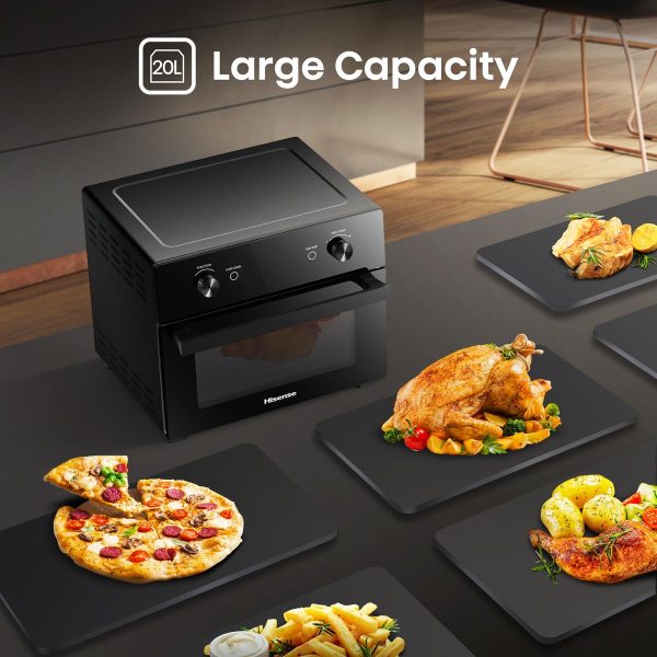 Hisense 20L Multifunction Airfryer Toaster Oven - Black - Image 7