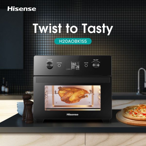 Hisense 20L Multifunction Airfryer Toaster Oven - Black - Image 9