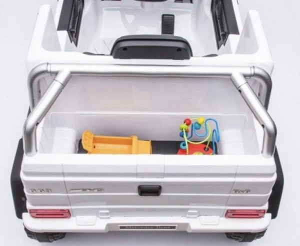 Kids Electric Ride On Mercedes G63 6x6 12volt Car - White - Image 4