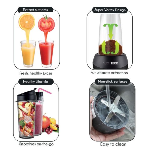 Milex - Nutri1200 8-in-1 Nutritional Blender - Black - Image 6