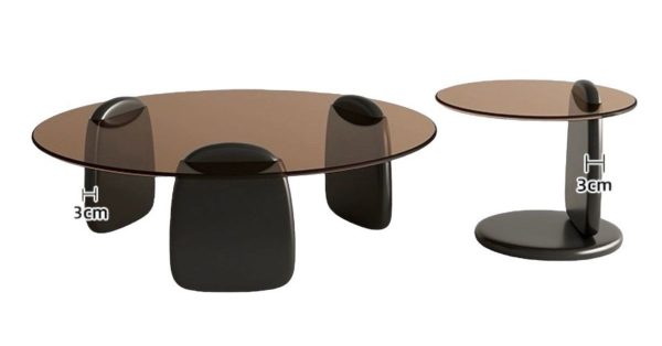 Nesting Glass Round Coffee Tablee 166
